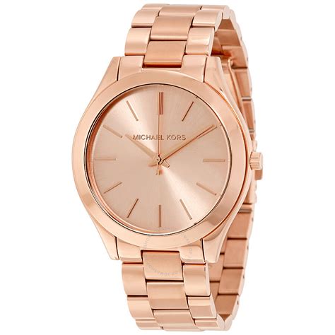 michael kors rose gold tone jeweled analogue watch|mk rose gold watch sale.